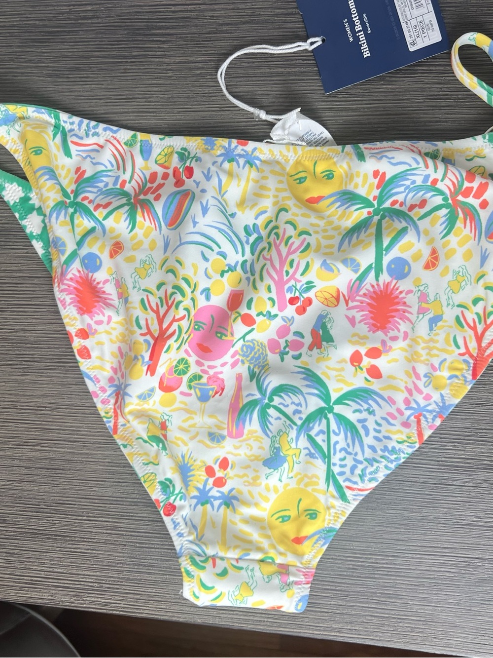 Roller Rabbit x Target Colorful Tropical Print Bikini Bottom XL New - Picture 8 of 8